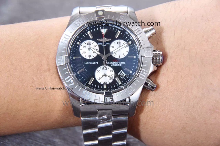 Clone Breitling herenhorloge COLT Silver Steel Watch Black Dial Clone Breitling herenhorloge COLT Silver Steel Watch Black Dial